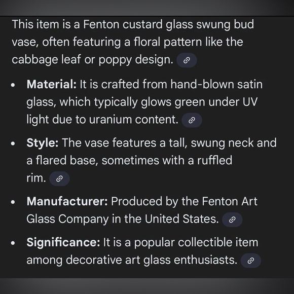 Fenton Vintage Uranium Bud Vase UV Reactive Custard Art Floral Glass Footed EUC - Picture 10 of 10